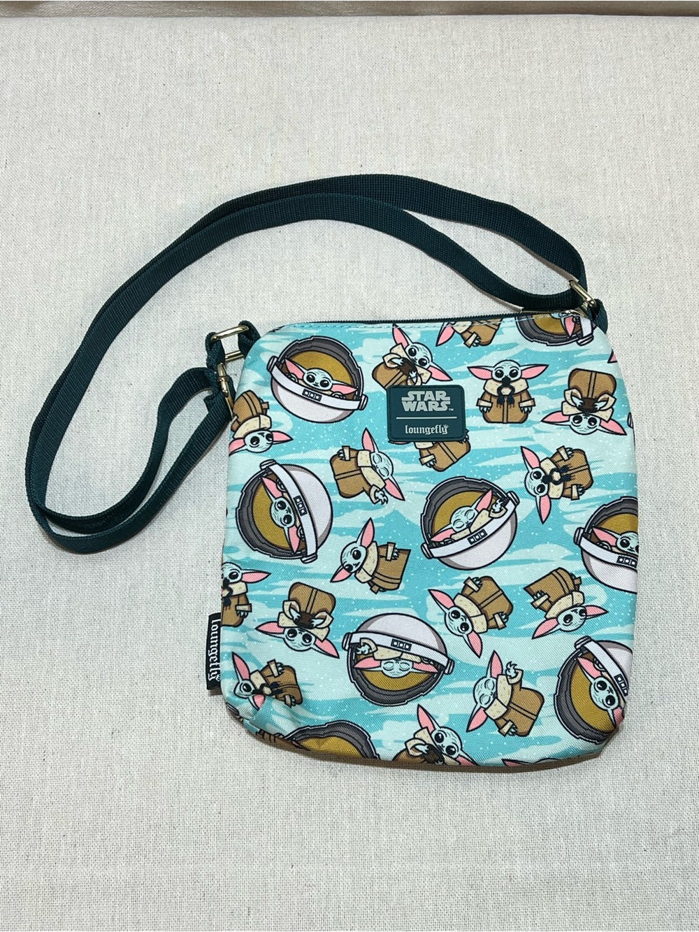 Star Wars The Child (Baby Yoda) Teal Crossbody Bag